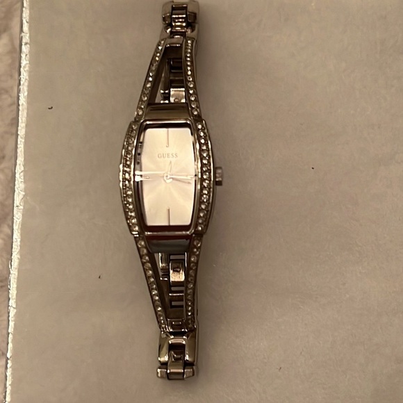 GUESS Womens Silver Tone Watch with Rhinestones - Picture 4 of 4